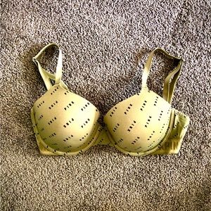 Victoria’s Secret PINK T-Shirt Bra, Olive Green, NWOT, 34DD
